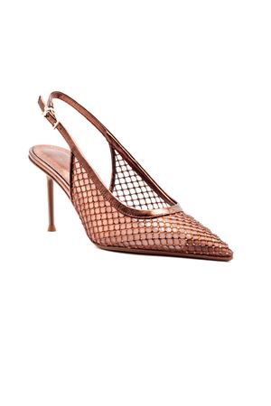 Slingback Greta in mesh e pelle color bronzo SERGIO LEVANTESI | GRETA6MARRONE